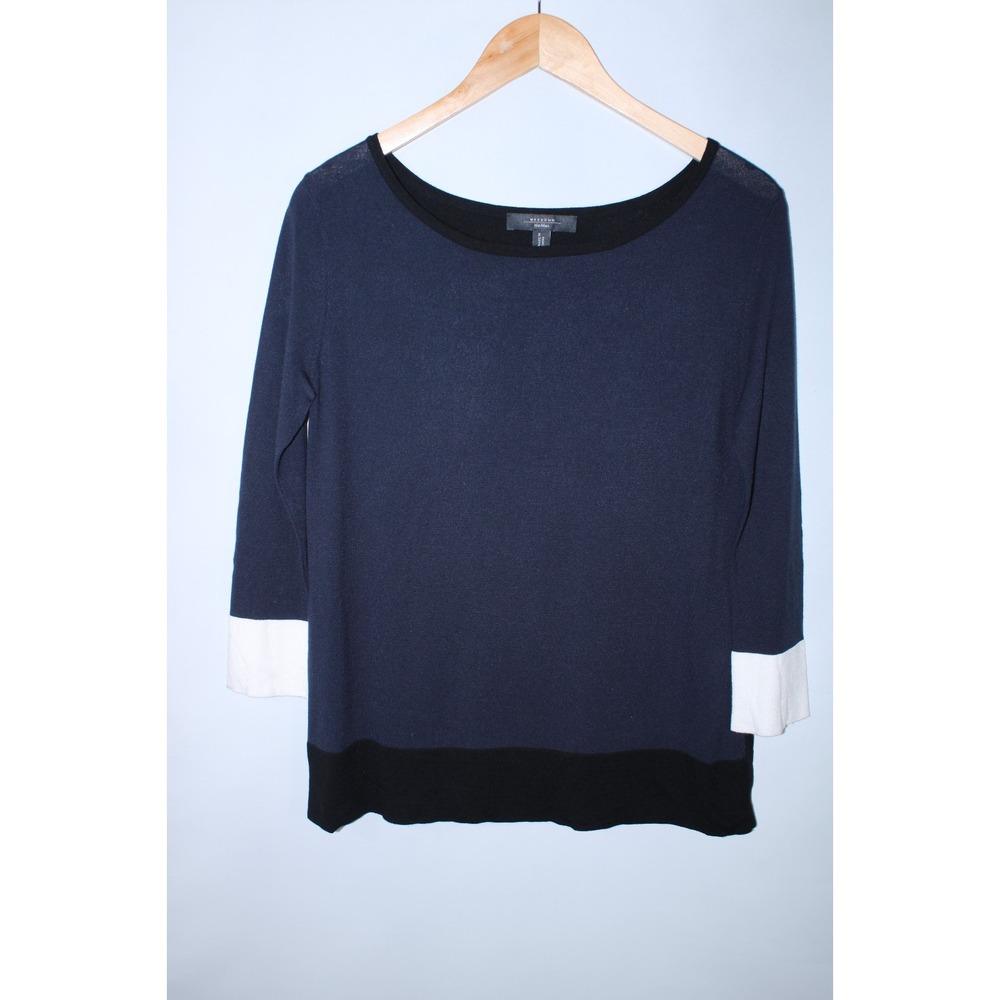 Maxmara Weekend Women's Small Multicolor Boat Neck Knit Sweater